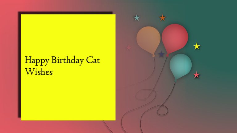 Happy Birthday Cat Wishes
